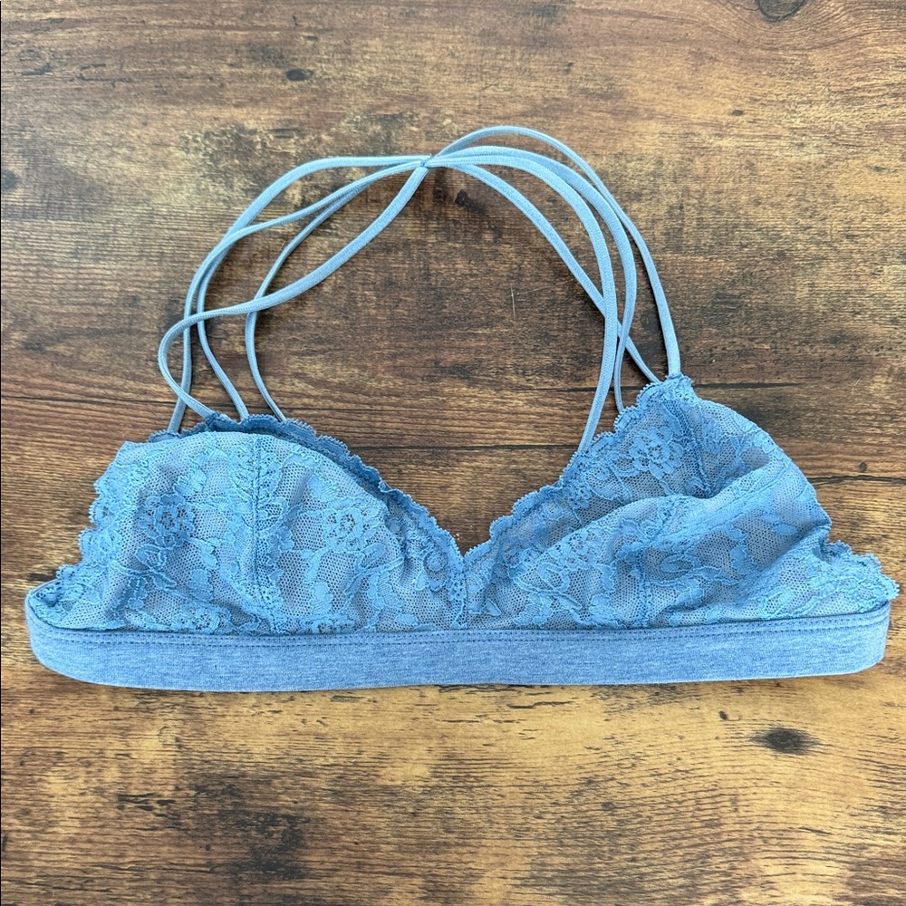 Victoria's Secret Strappy Lace Bralette in Blue